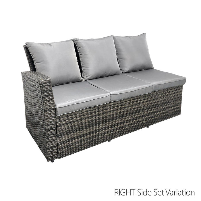 Oseasons® Barbados Rattan Left or Right-Side 6 Seater Corner Set in Walnut