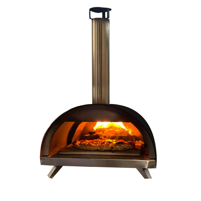 Royal Fire™ Luigi Multi-Fuel 12" Stone-Baked Pizza Oven in Black