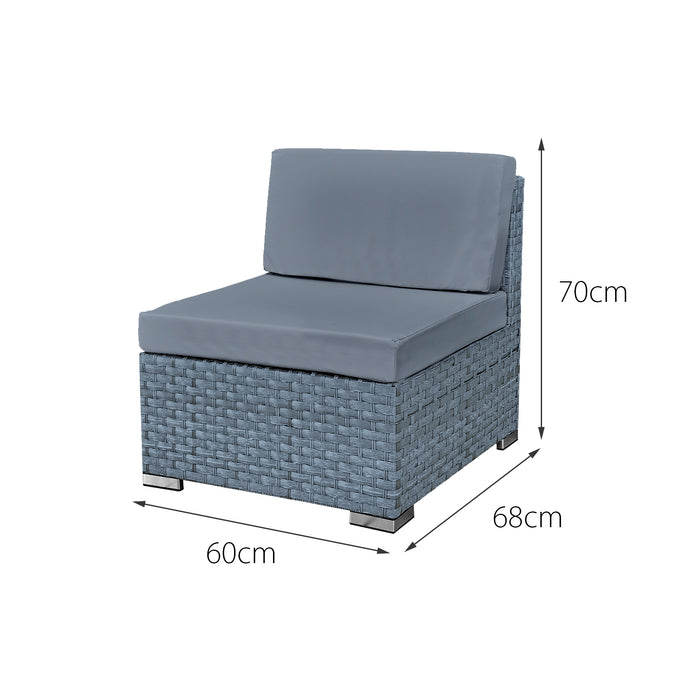 Oseasons® Trinidad Deluxe Rattan 8 Seat Modular Sofa Set in Ocean Grey