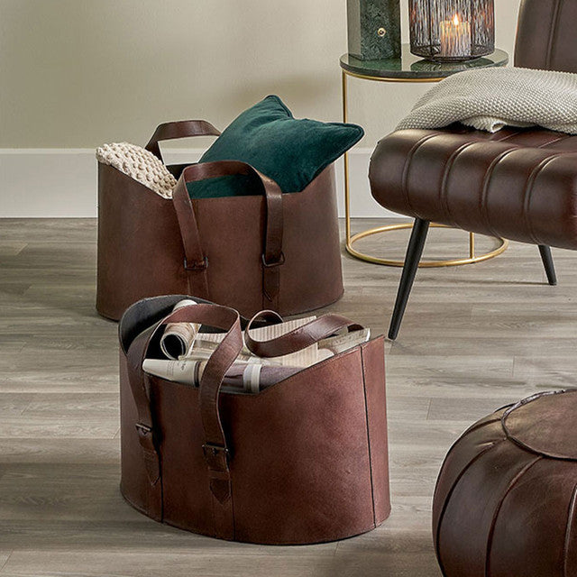 Pacific Lifestyle Alessio Leather Handled Storage