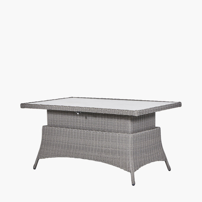 Pacific Lifestyle Slate Grey Barbados Corner Set Long Left with Ceramic Top