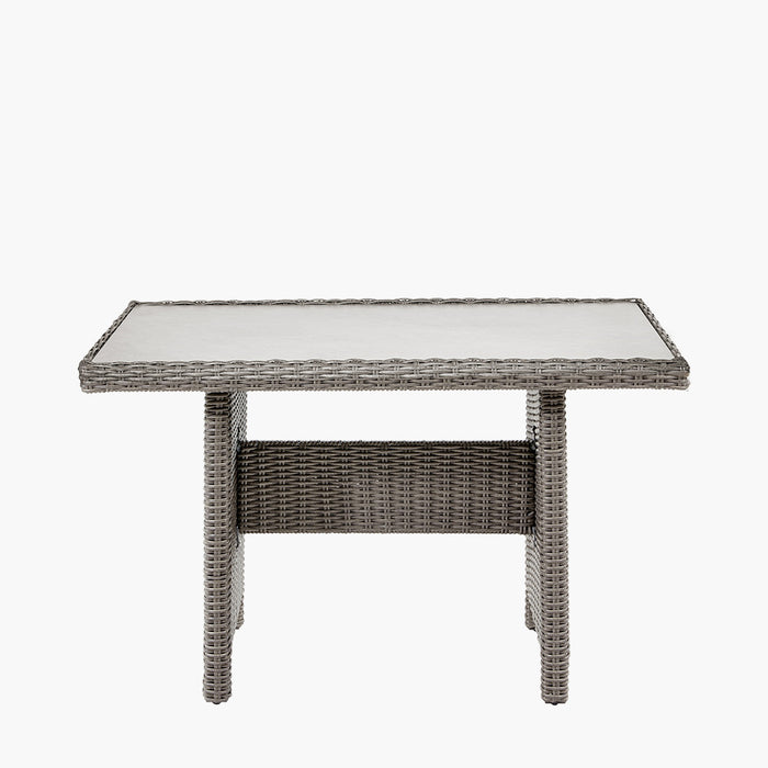 Pacific Lifestyle Slate Grey Barbados Compact Corner Set with Ceramic Top