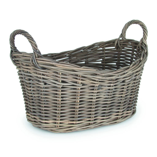 Grey Kubu Oval Laundry Basket -Grey Kubu Oval Laundry Basket - Storage by Pacific available from Harley & Lola