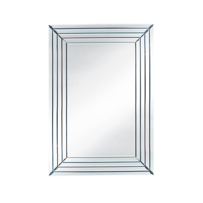 Pacific Lifestyle Mirrored Glass Art Deco Rectangle Wall Mirror
