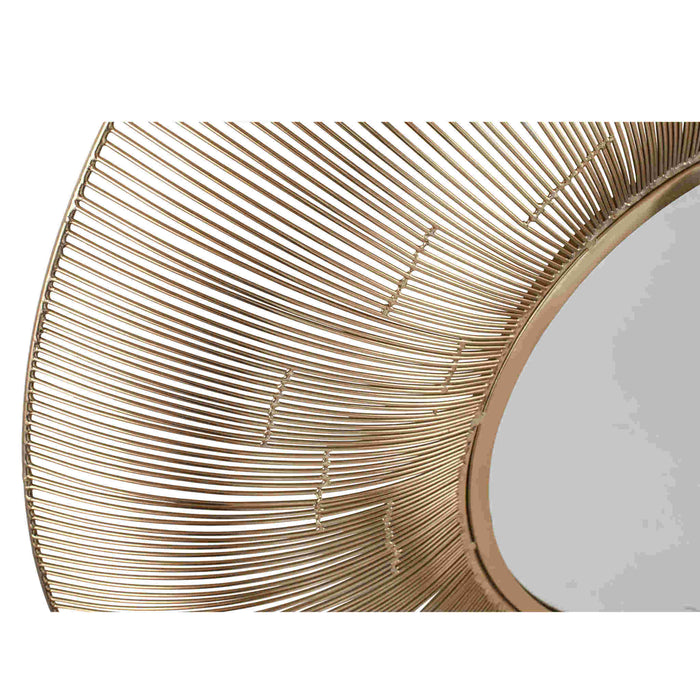 Pacific Lifestyle Gold or Silver Metal Wire Round Wall Mirror
