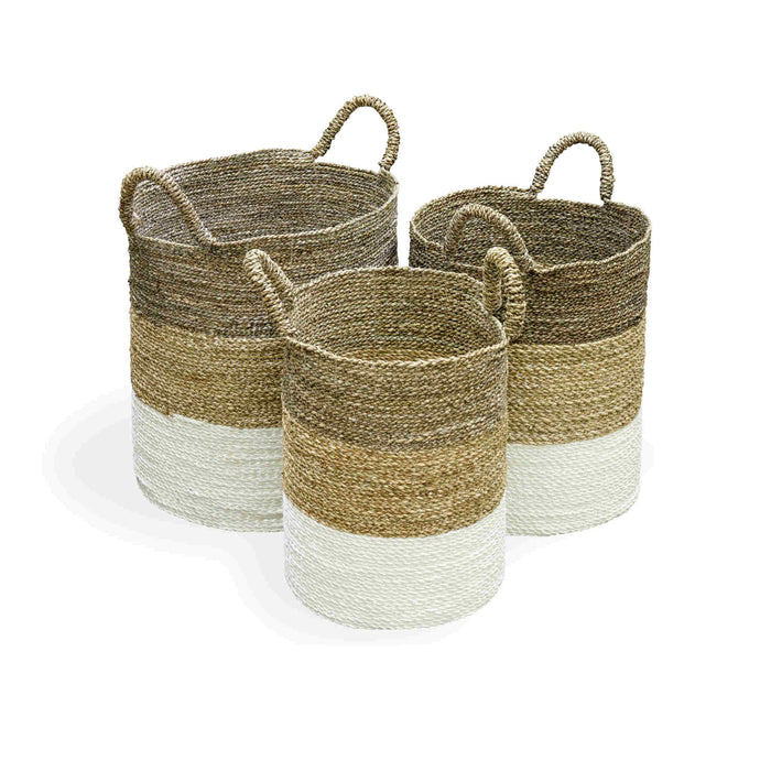 ManTeak Set of 3 Grey Top Baskets