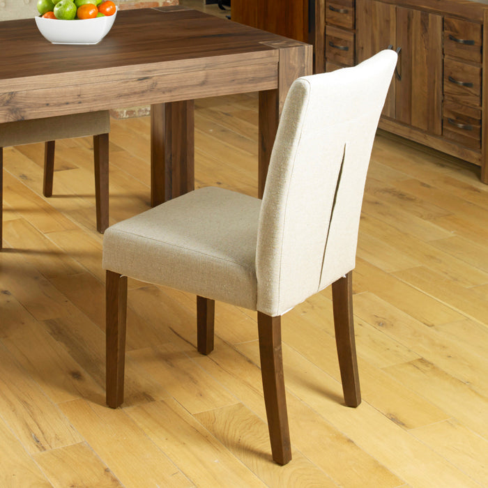Mayan Flare Back Upholstered Dining Chair - Biscuit - - Living Room by Baumhaus available from Harley & Lola - 5