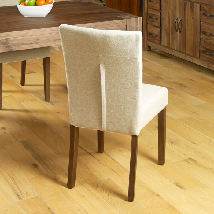 Mayan Flare Back Upholstered Dining Chair - Biscuit - - Living Room by Baumhaus available from Harley & Lola - 4