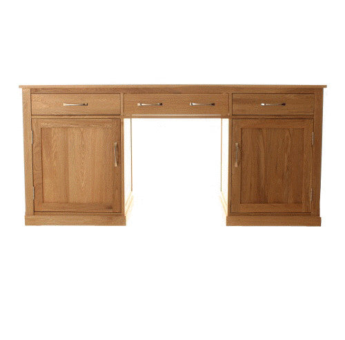 Mobel Oak Large Hidden Office Twin Pedestal Desk - - Living Room by Baumhaus available from Harley & Lola - 5