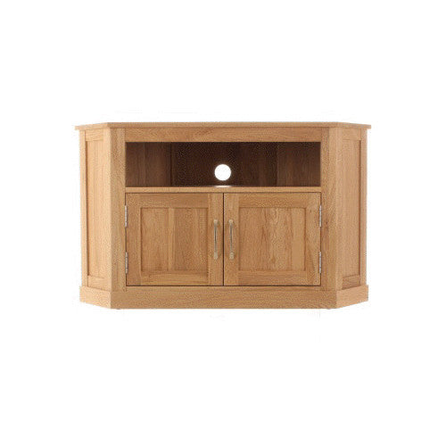 Mobel Oak Corner Television Cabinet - - Living Room by Baumhaus available from Harley & Lola - 3