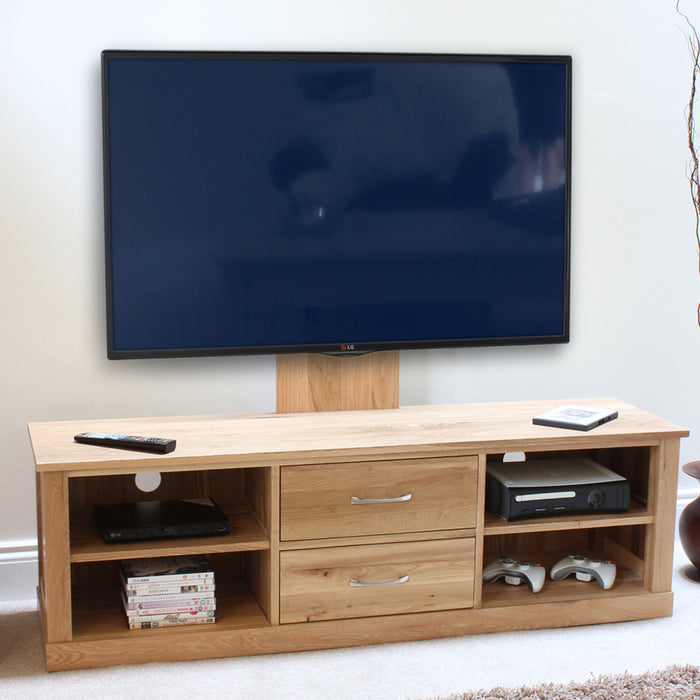 Mobel Oak Mounted Widescreen Television Cabinet - - Living Room by Baumhaus available from Harley & Lola - 4