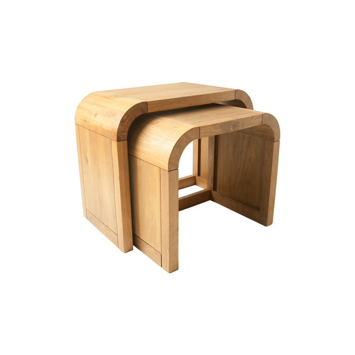ManTeak Lucy Oak Small Nest Of Two Tables