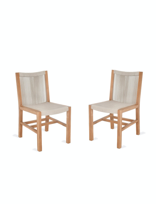 Garden Trading Mylor Chairs - Teak and Poly Rope (Pair)